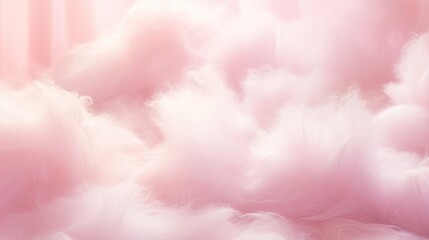 Soft Pink Feathers Background with Dreamy Fluffy Texture and Whimsical Design
