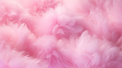 Pastel Pink Feathers Background - Soft Fluffy Cotton Candy Abstract Texture