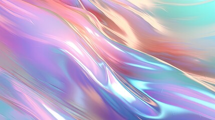 Vibrant Prismatic Holographic Foil Background in Soft Blue, Pink, and Purple Tones