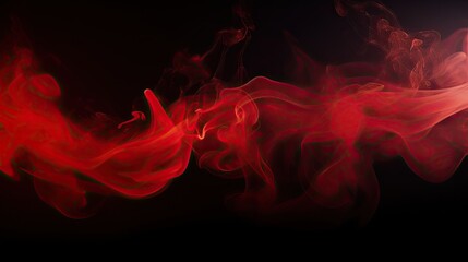 Obraz premium Mystical Red Smoke Dancing on Dark Canvas - Abstract Artistic Concept