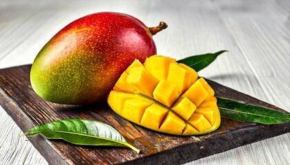 pear on a wooden board