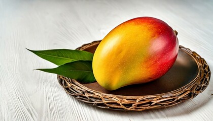 mango in wooden basket
