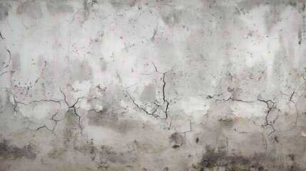 Deteriorating Concrete Wall with Deep Cracks and Texture Detail Background