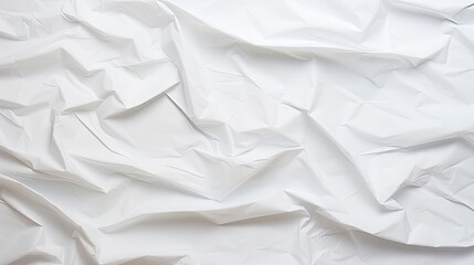 Obraz premium Texture of Crumpled White Paper Sheet with Elegant Minimalist Design