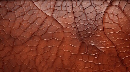 Detailed Texture of Cracked Leather Wall Surface with Weathered Pattern and Rustic Appearance