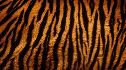 Fototapeta premium Intriguing Tiger Fur Texture Background with Bold Stripes for Design Projects
