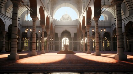 Fototapeta na wymiar 3D rendering of the Grand Mosque in Abu Dhabi, United Arab Emirates