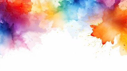 Vibrant Watercolor Splashes Creating a Dynamic and Colorful Background Design