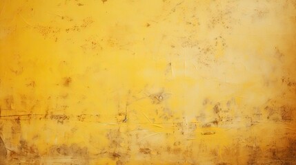 Obraz premium Vintage Charm: Brown and White Painting on Weathered Yellow Wall Background