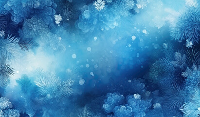 Beautiful illustration of Winter Christtmas Xmas boken blurred background with lovely detail in foreground