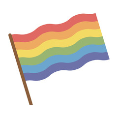 Colored lgbt flag Vector