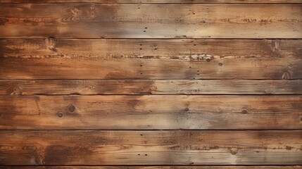 Weathered Wooden Plank Background with Rich Brown Stain for Rustic Decor