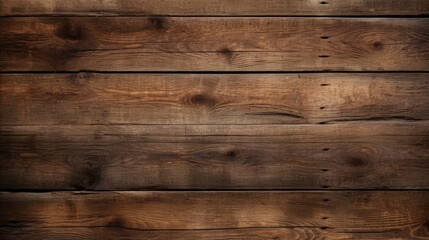 Obraz na płótnie Canvas Rustic Aged Wood Wall Panel with Warm Brown Stain - Organic Texture Background