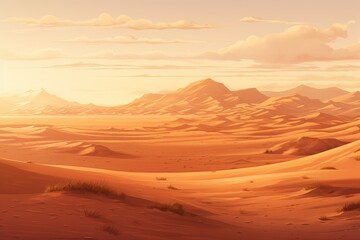 Fototapeta na wymiar Desert horizons shades of brown and sandy