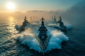 Navy ships vessels formation