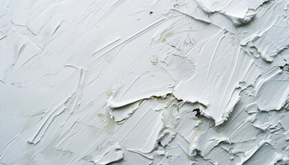 Textured White Oil Paint Abstract Background, Surface Material Texture