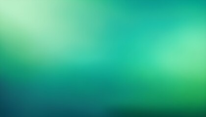 Fototapeta premium Blurred color gradient green blue turquoise grainy color gradient background dark abstract wallpaper