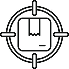 Featured product target icon outline vector. Digit creative. Service company