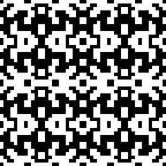 Seamless pattern. Geometric motif. Abstract backdrop. Simple shapes wallpaper. Digital paper, web design, textile print. Squares, rectangles, figures ornament. Polygons background. Vector artwork