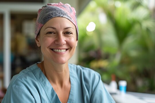 Portrait d'une infirmière souriante au service chirurgie » IA générative