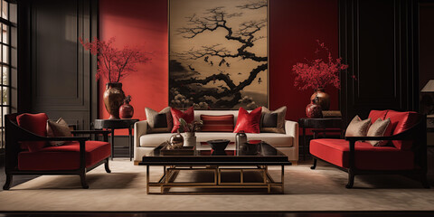 Modern living room interior design. Modernity meets sophistication in the living room, adorned with modern furniture