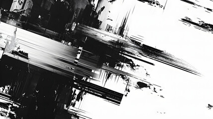 abstract black and white distortion glitch texture wallpaper