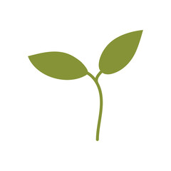 Obraz premium Green sprout isolated on white background. Vector illustration.