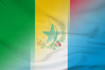 Senegal and Guatemala political flag international relations GTM SEN © dmitriy