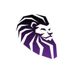 Lion logo design. Illustration of a lion logo design on a white background - 740311388