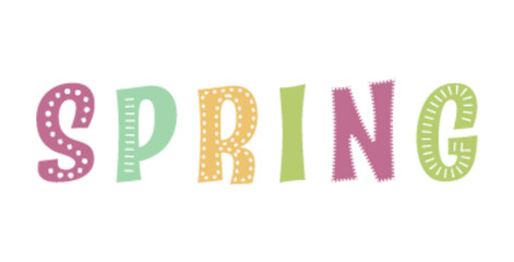 Vector Spring Creative lettering
