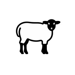 sheep vector illustration isolated transparent background logo, cut out or cutout t-shirt print design