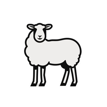 sheep vector illustration isolated transparent background logo, cut out or cutout t-shirt print design