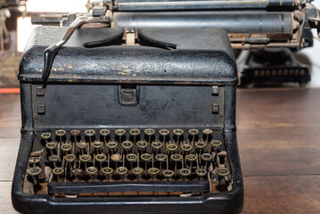 Fototapeta na wymiar old typewriter collection of antiques.