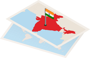 India map and flag