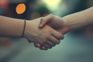 Handshake truce agreement - obrazy, fototapety, plakaty