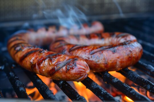 Grilled polish sausage kielbasa