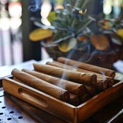 Cigar, smoking cigars, cuban cigar, freshly rlled cigar, premium cigar, smoking