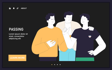 Gender transition and allyship. Friendship bond and support in a transgender