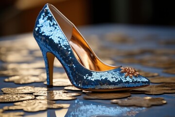 Photo a pair of elegance high heels - obrazy, fototapety, plakaty