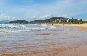 paisagem da  praia Grande cidade de Governador Celso Ramos Santa Catarina Brasil  