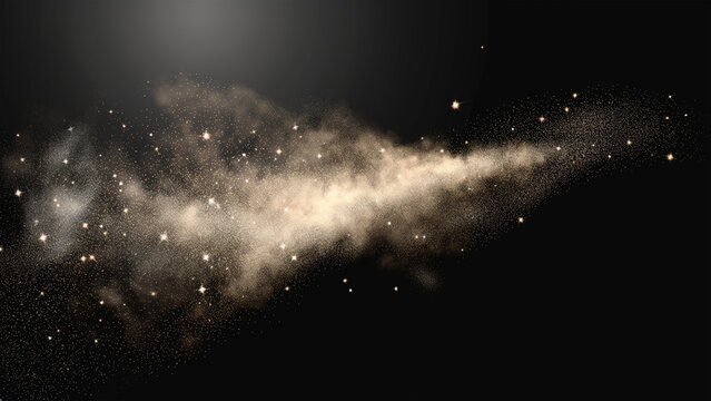 Glimmering Galaxy: Abstract Particle Illustration Series 