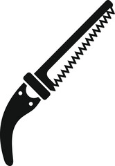 Handle saw icon simple vector. Working garden trim. Power safety task