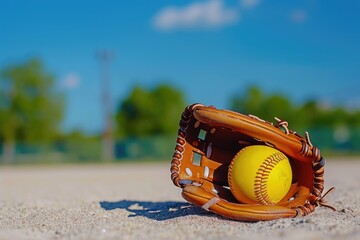 Energetic baseball: fast and slow pitch, teamwork, sportsmanship, entertainment with bat, ball, and glove in a thrilling outdoor team sport experience