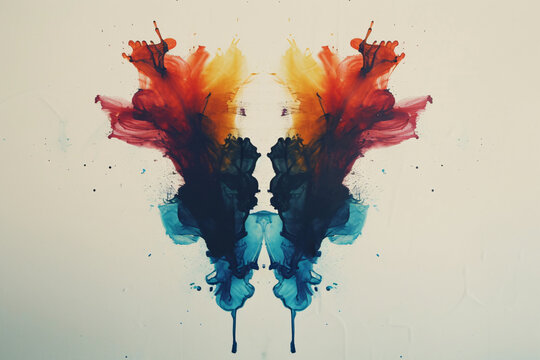 Colorful inkblot test background
