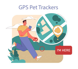 GPS Pet Trackers concept.