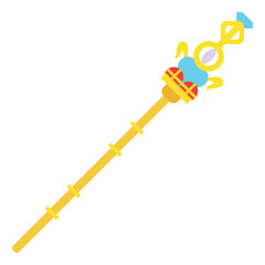 Colored royal staff icon Vector