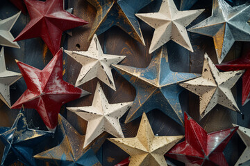 Obraz premium Stars of the American flag pattern background