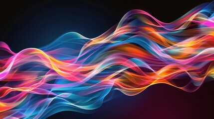 Abstract pattern of sound waves dynamic dimensions visual music