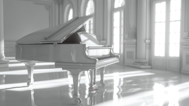 Elegant white piano music elegance