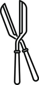 black shears outline clip art preview